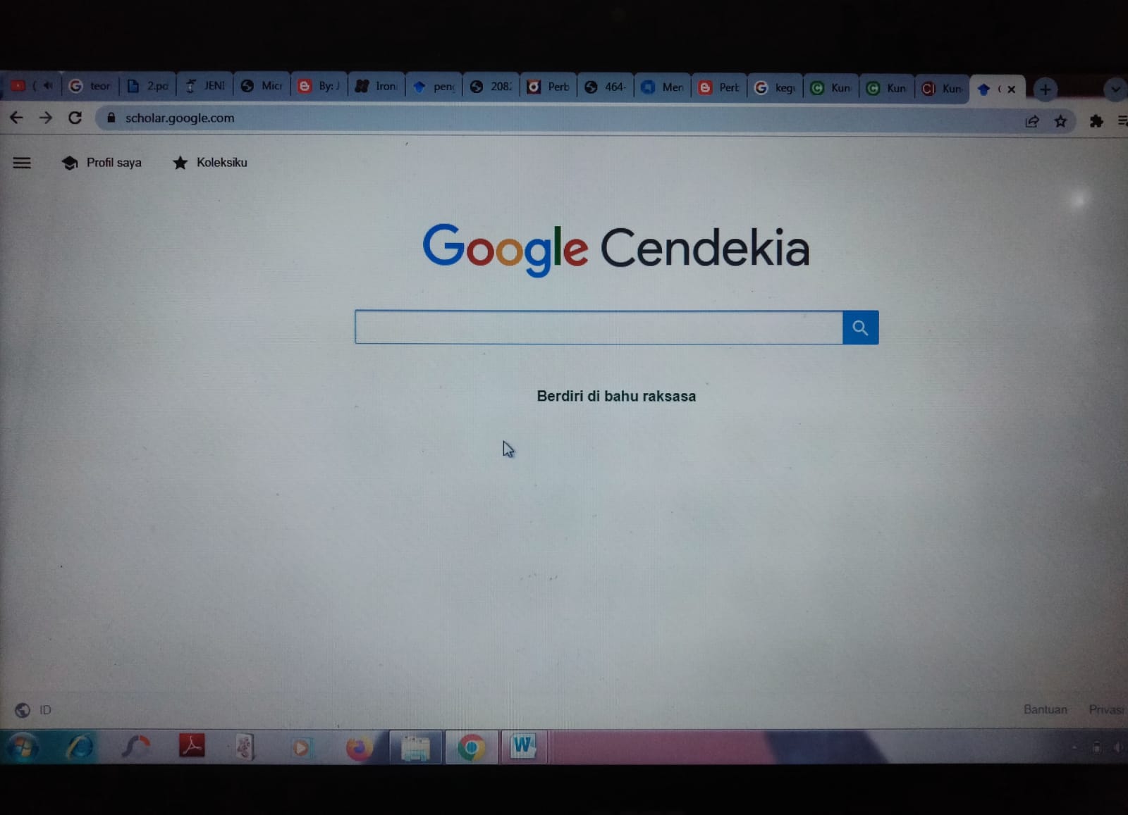 Cara menambah referensi di Google Scholar