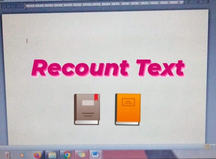 Banyak jenis teks, salah satunya recount text